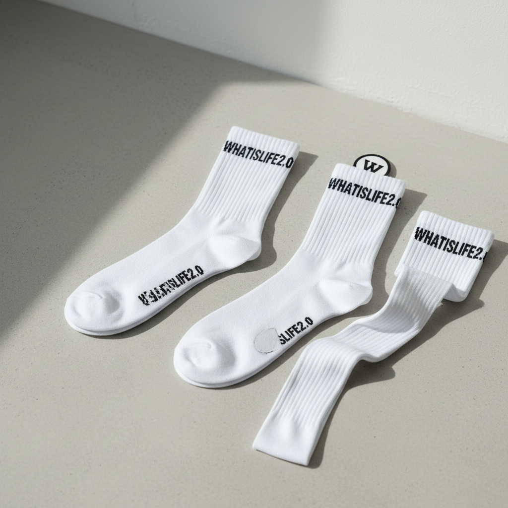WHATISLIFE2.0 White Socks