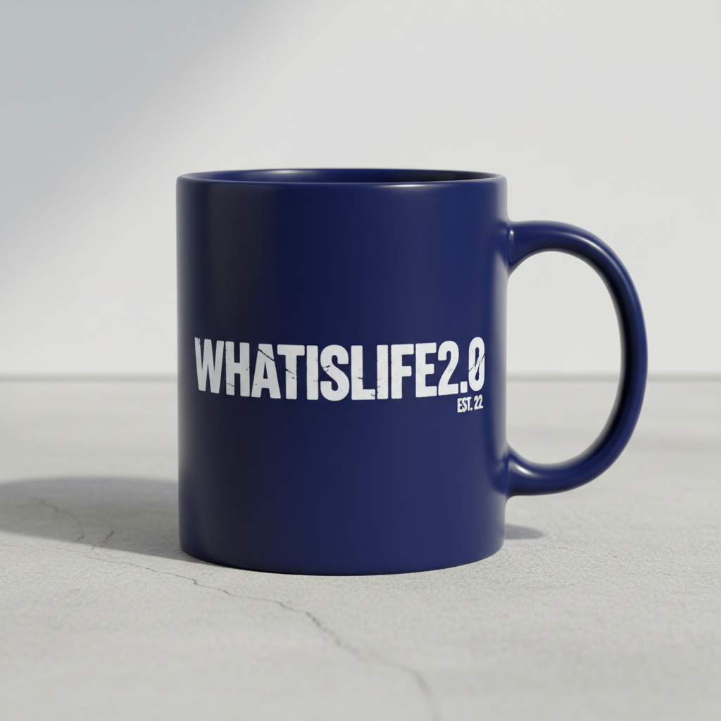 WHATISLIFE2.0 Navy Mug