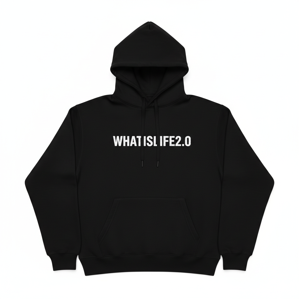 WHATISLIFE2.0 Black Hoodie