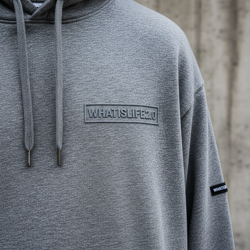 WHATISLIFE2.0 Grey Hoodie