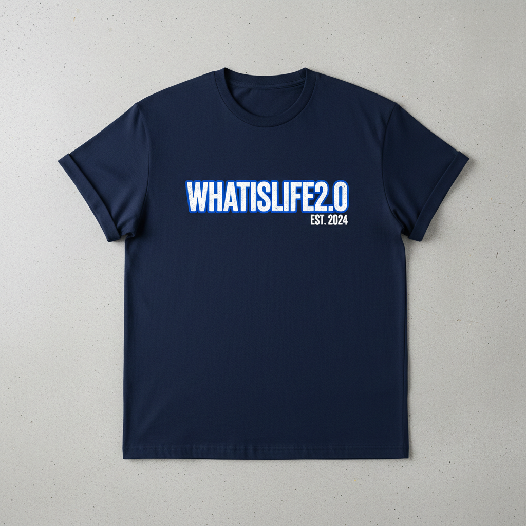 WHATISLIFE2.0 Navy T-Shirt